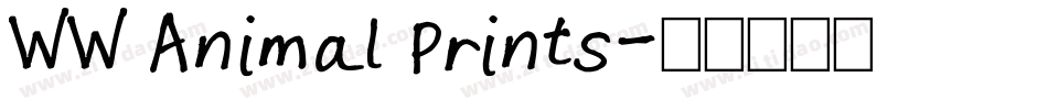 WW Animal Prints字体转换